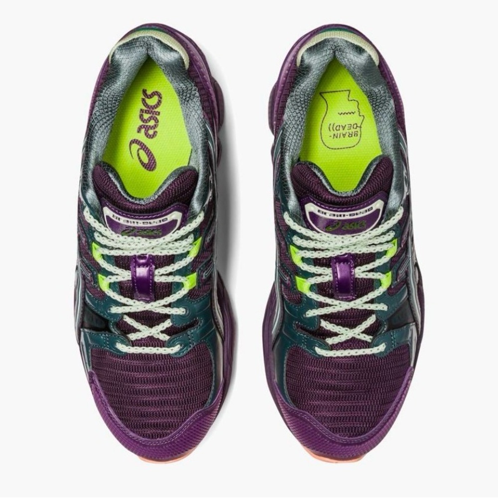 ASICS Mens Purple and Teal Gel Nimbus Performance Running Shoe - Picture 10 of 12